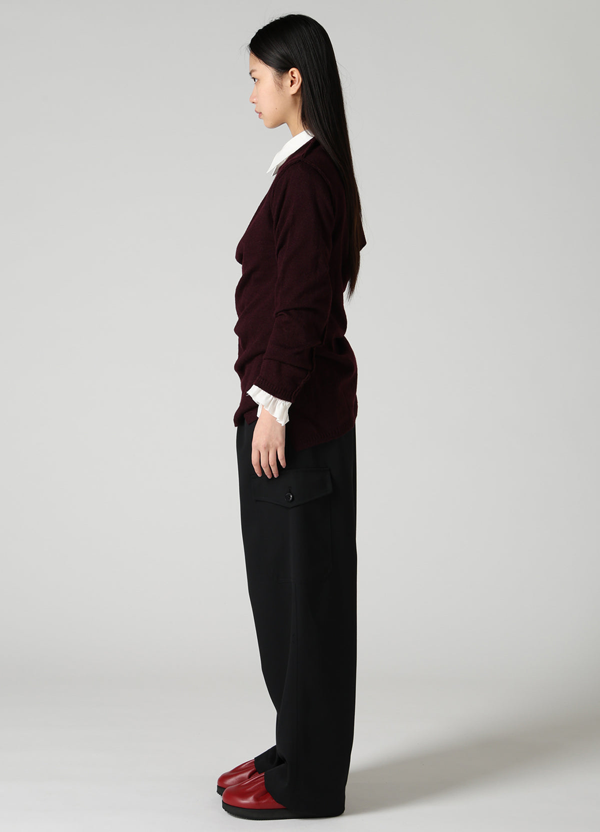 12G JERSEY TWISTED KNIT PULLOVER