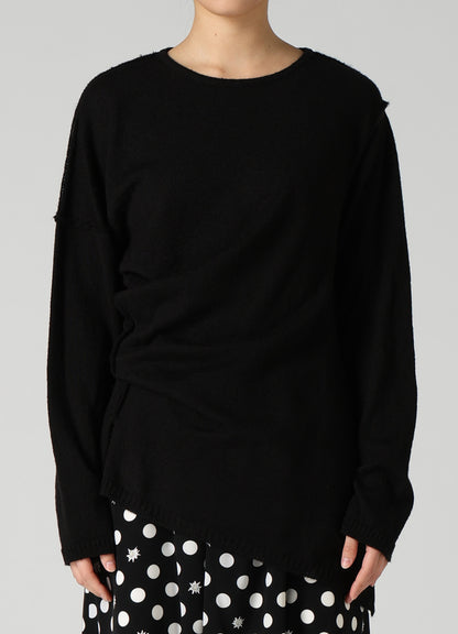 12G JERSEY TWISTED KNIT PULLOVER