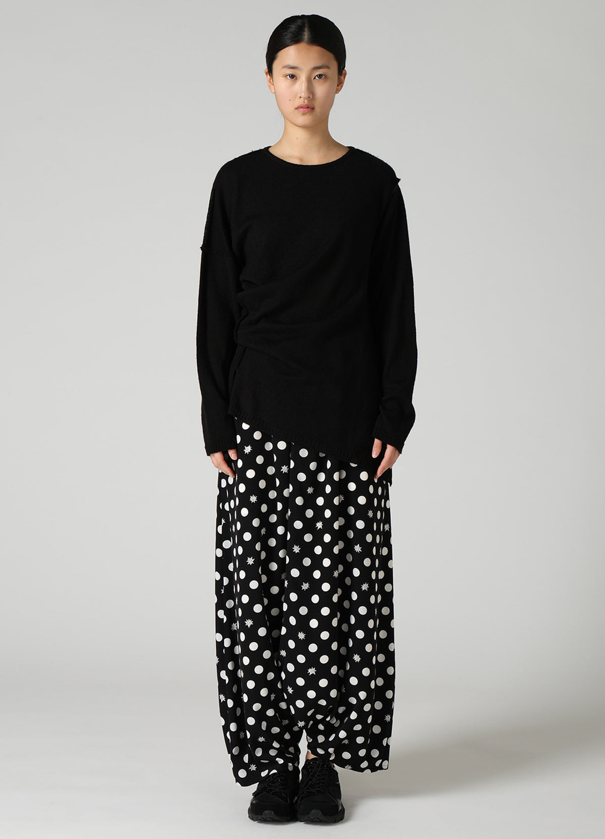 12G JERSEY TWISTED KNIT PULLOVER