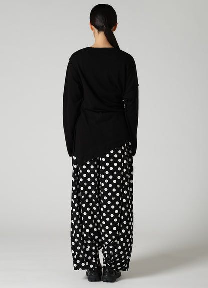 12G JERSEY TWISTED KNIT PULLOVER