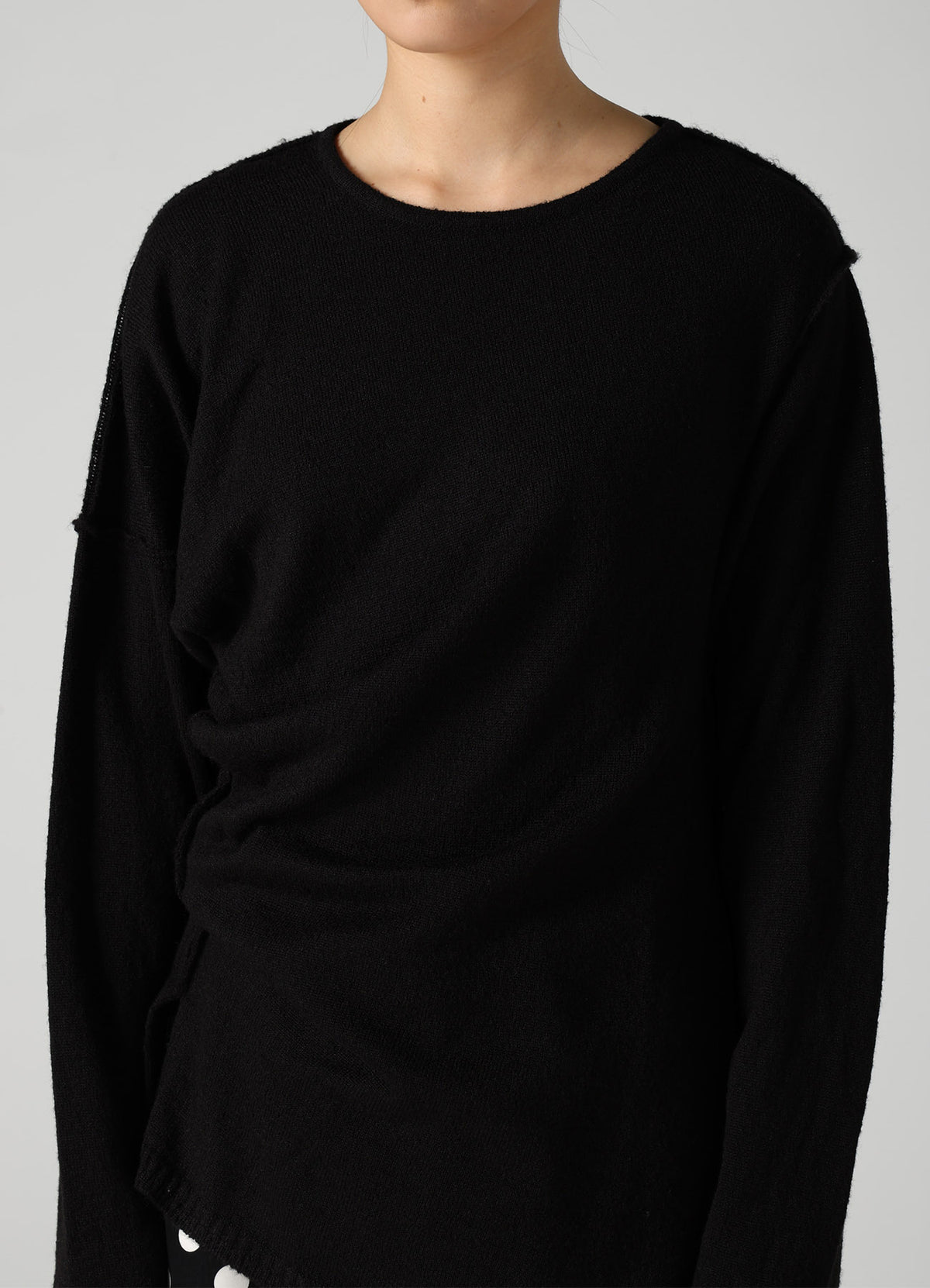 12G JERSEY TWISTED KNIT PULLOVER