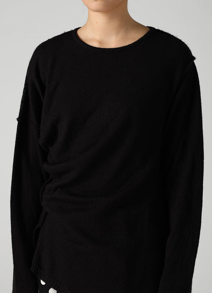 12G JERSEY TWISTED KNIT PULLOVER