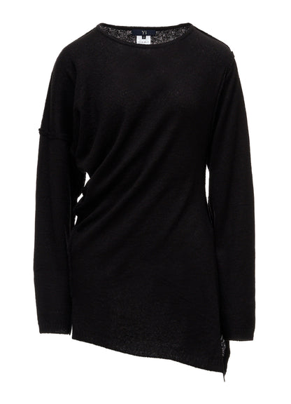 12G JERSEY TWISTED KNIT PULLOVER