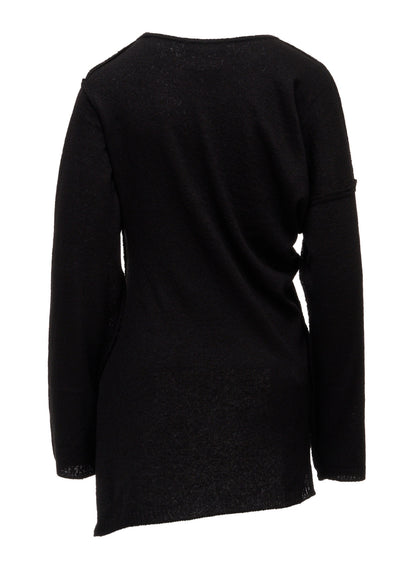 12G JERSEY TWISTED KNIT PULLOVER