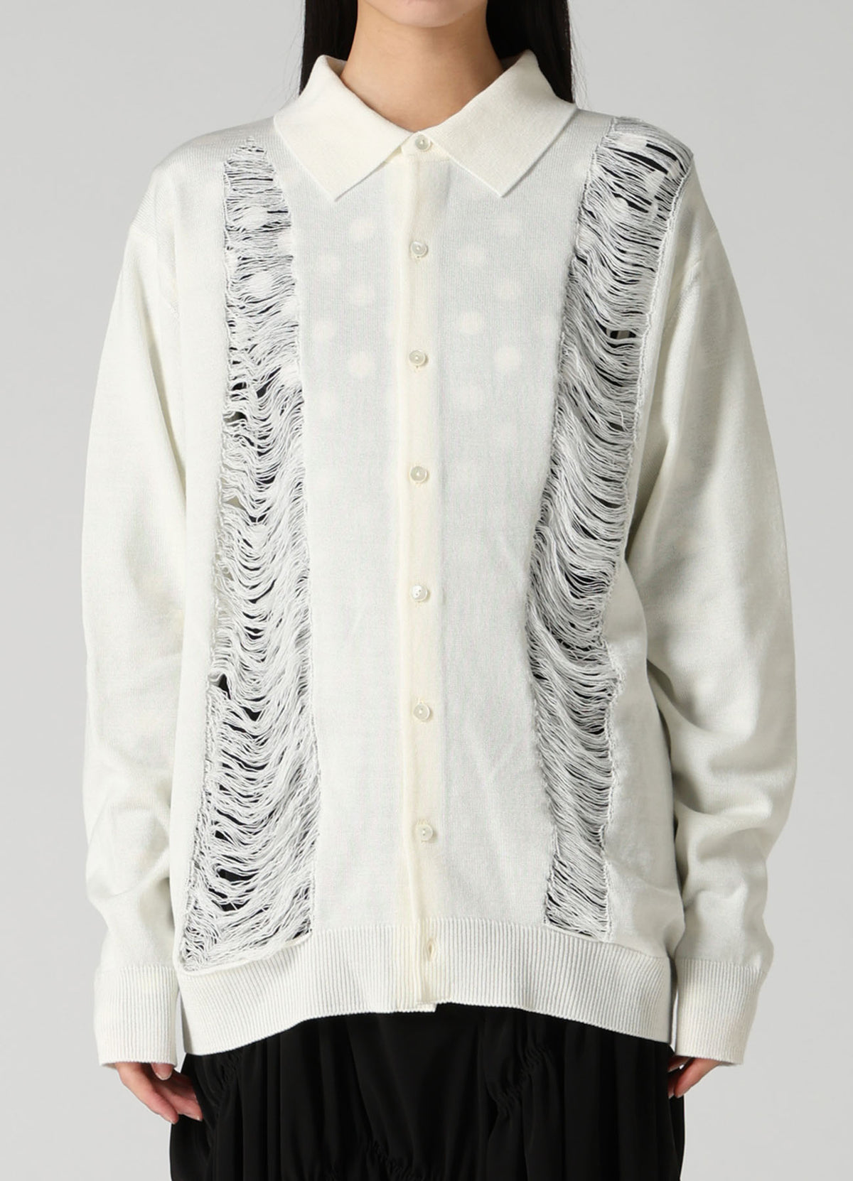 12G JERSEY DAMAGED CARDIGAN