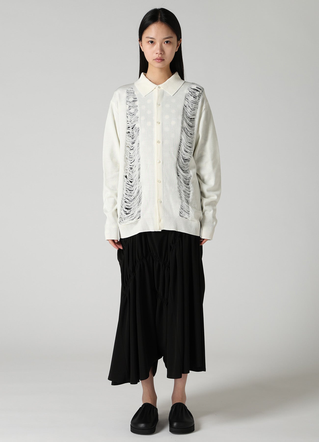 12G JERSEY DAMAGED CARDIGAN – THE SHOP YOHJI YAMAMOTO