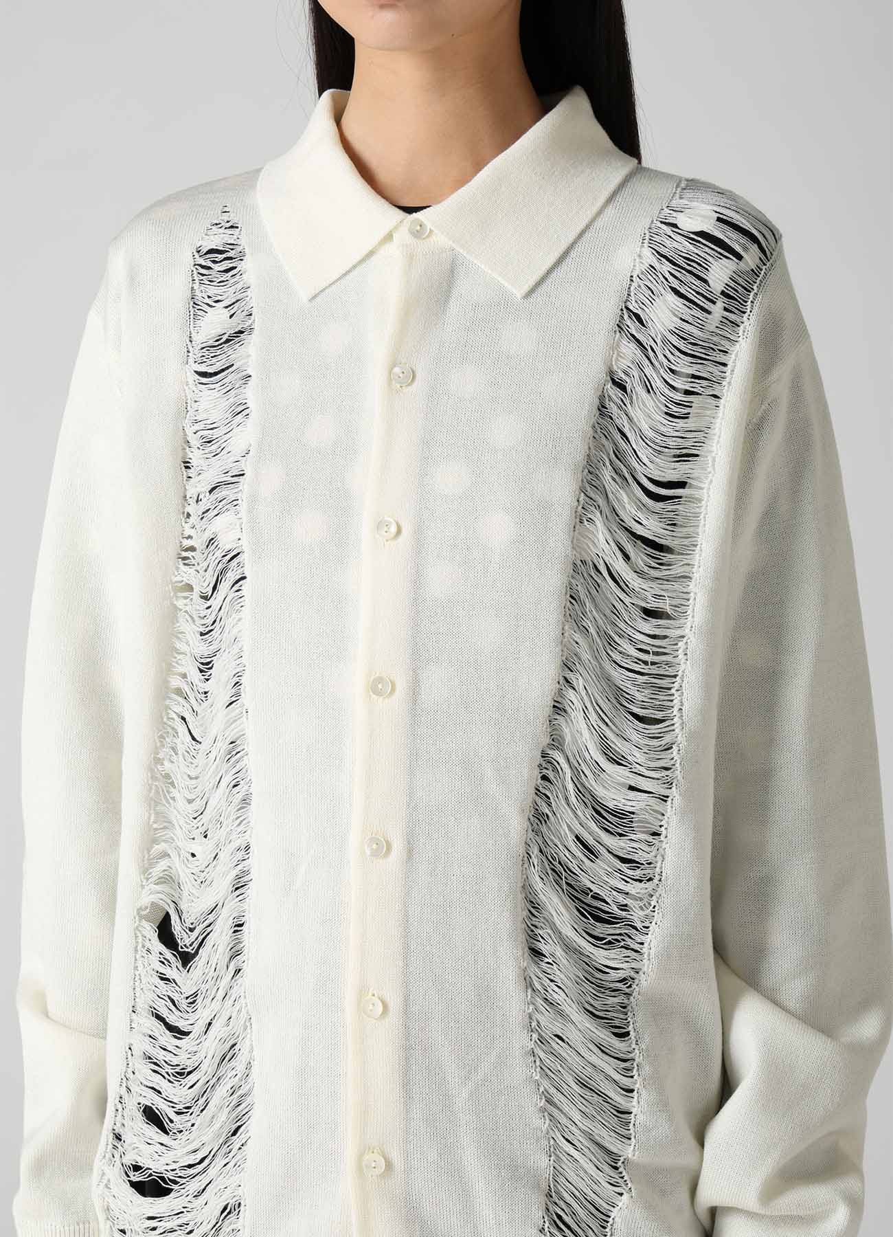 トップス UNUSED 21SS 12G Damege cardigan 12G JERSEY DAMAGED CARDIGAN – THE SHOP YOHJI YAMAMOTO