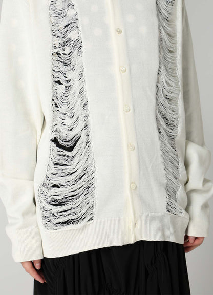 12G JERSEY DAMAGED CARDIGAN
