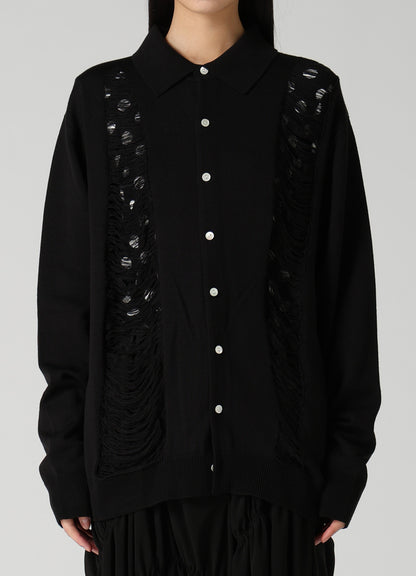 12G JERSEY DAMAGED CARDIGAN
