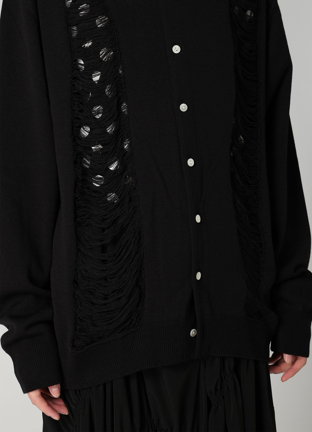 12G JERSEY DAMAGED CARDIGAN