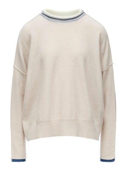 REVERSE JERSEY ROUND NECK BIG PULLOVER