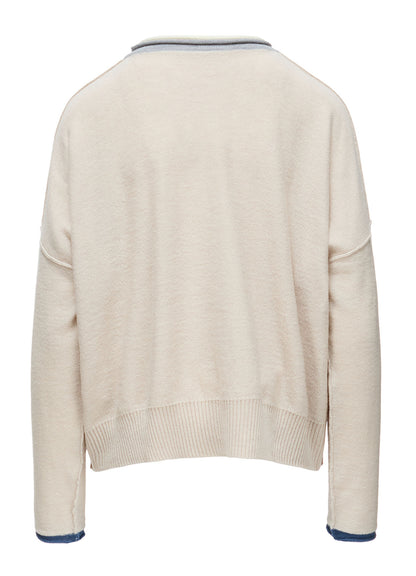 REVERSE JERSEY ROUND NECK BIG PULLOVER