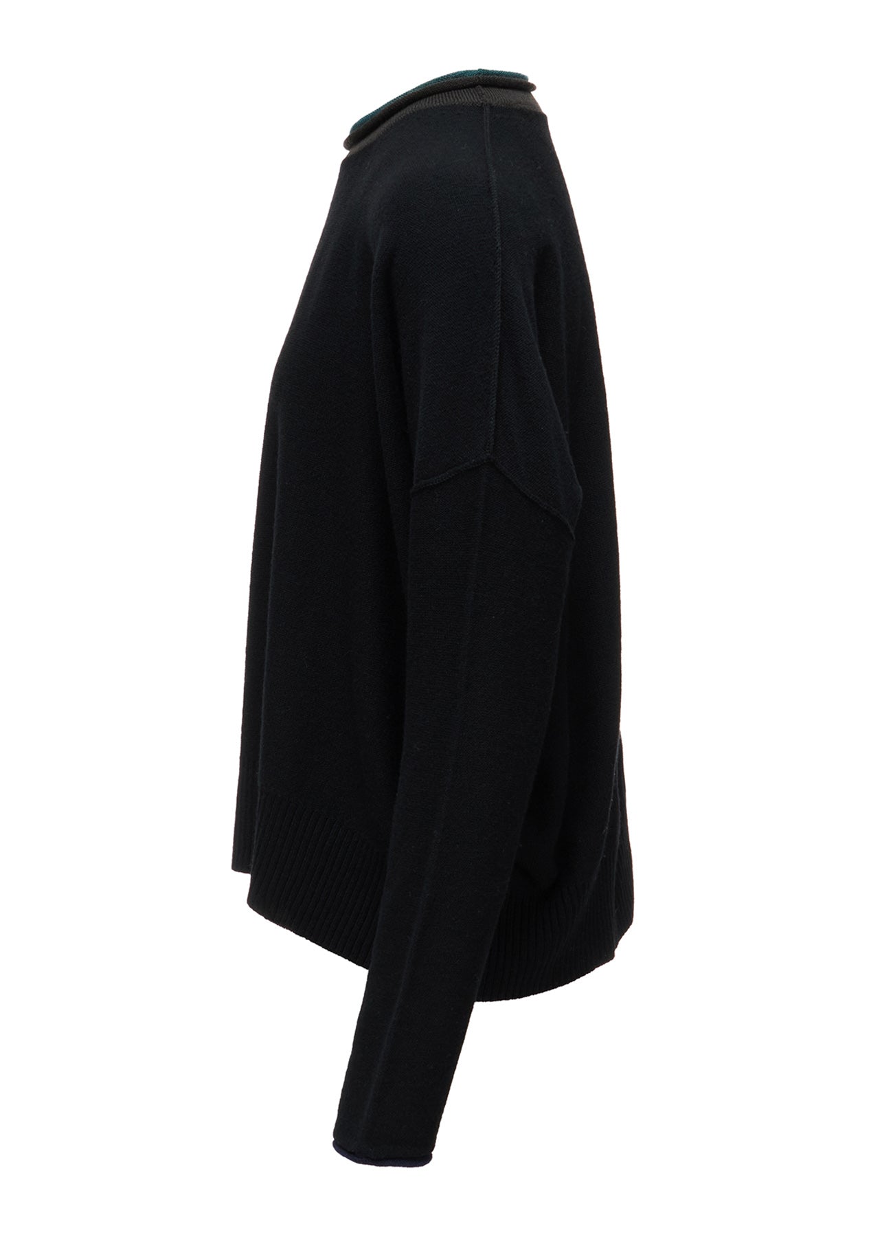 REVERSE JERSEY ROUND NECK BIG PULLOVER
