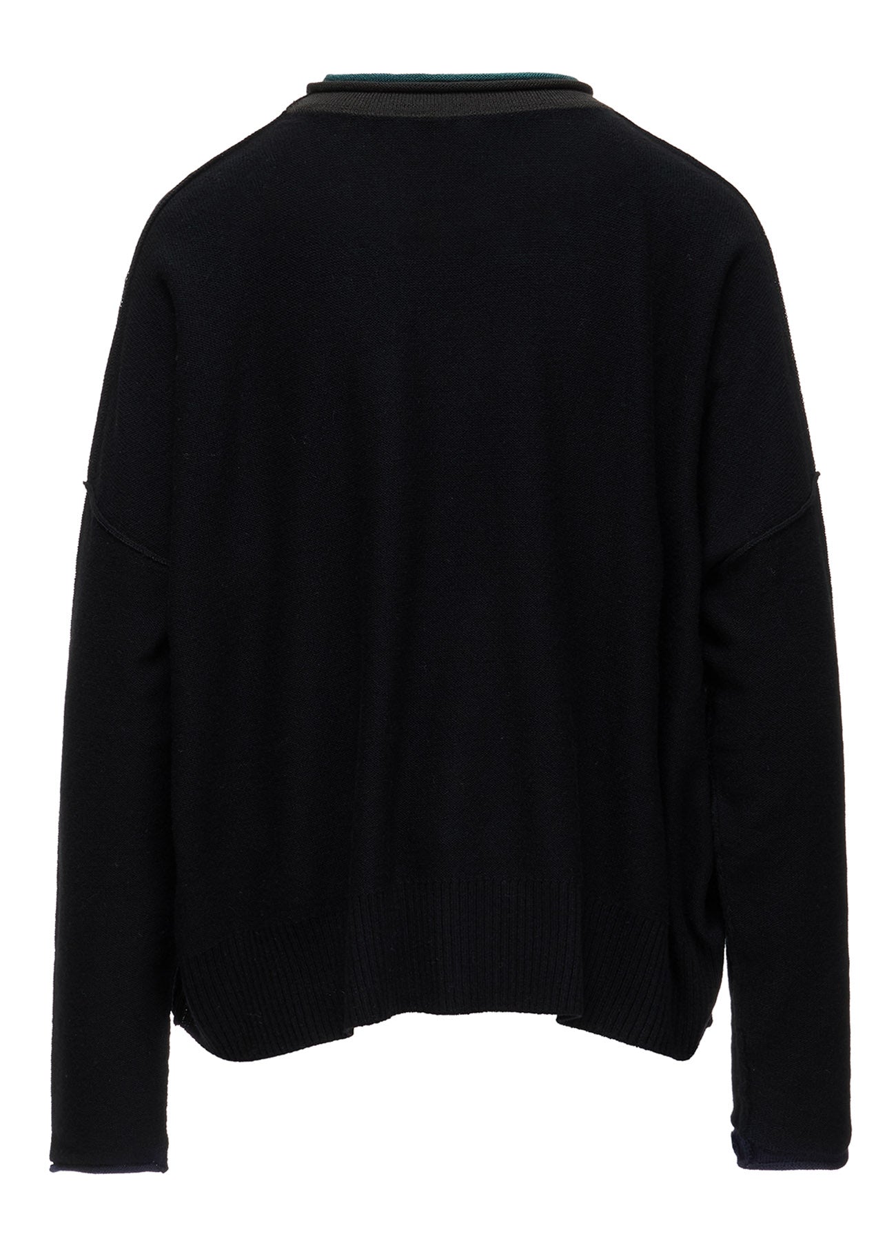 REVERSE JERSEY ROUND NECK BIG PULLOVER