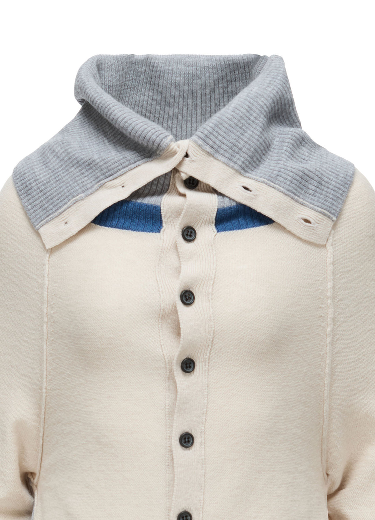 REVERSE JERSEY DRAPE SLEEVE CARDIGAN