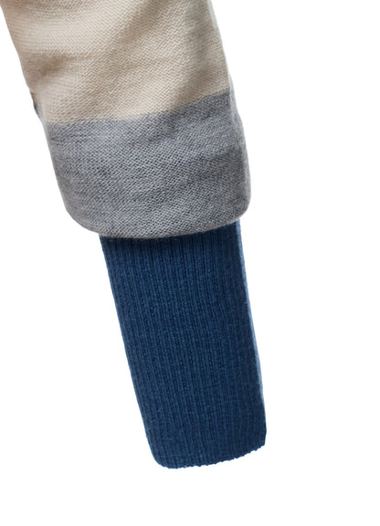REVERSE JERSEY DRAPE SLEEVE CARDIGAN