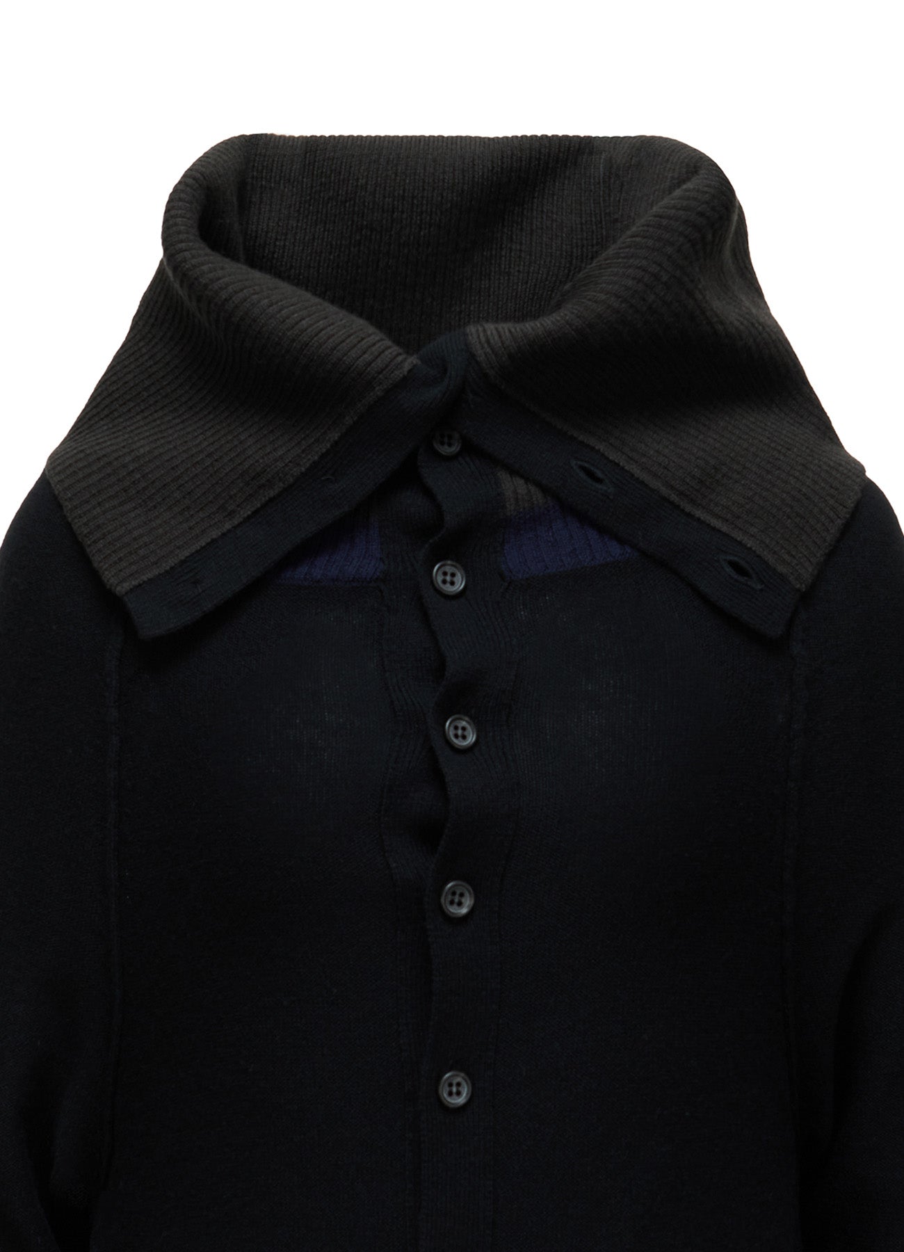 REVERSE JERSEY DRAPE SLEEVE CARDIGAN