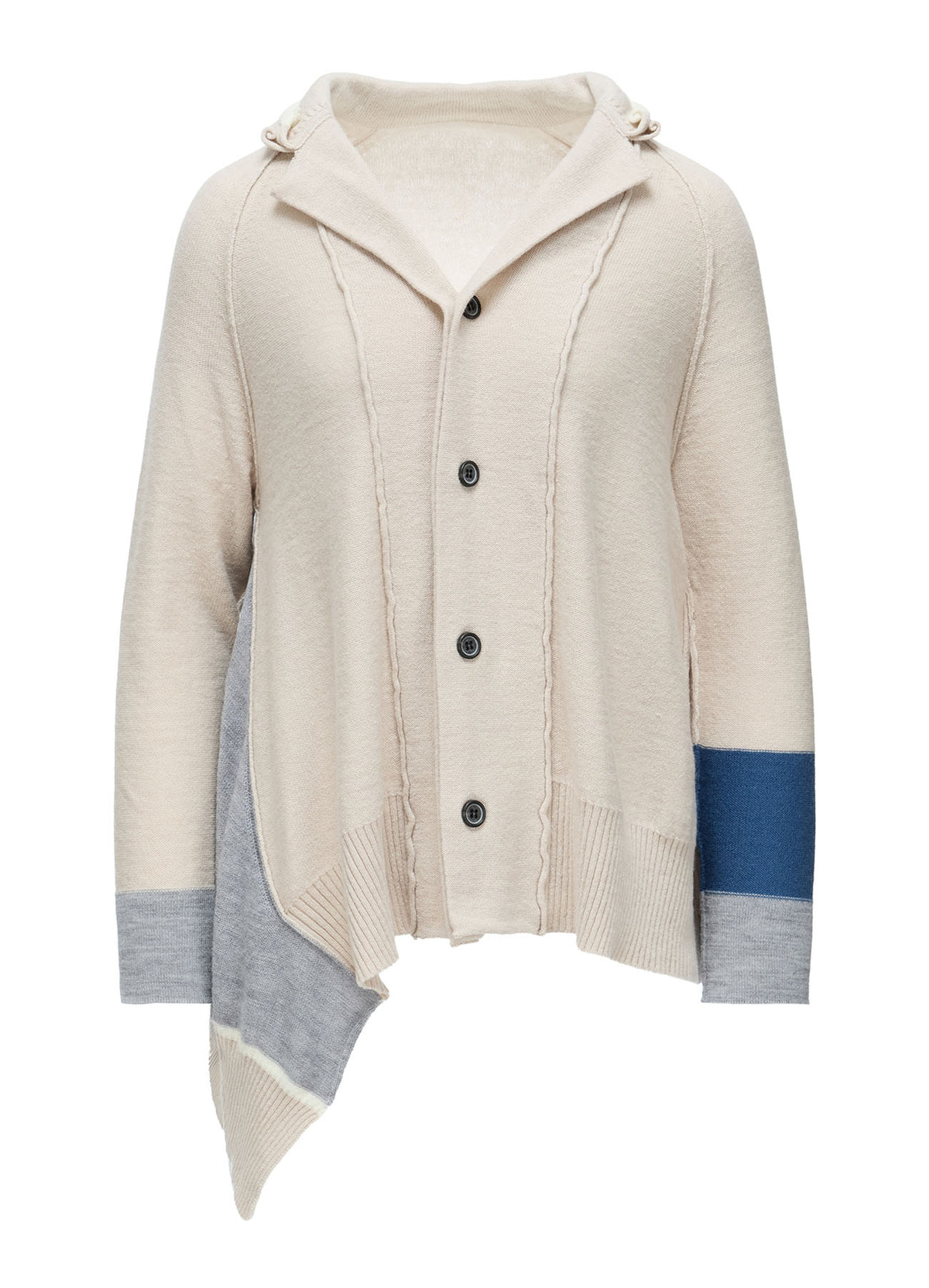 REVERSE JERSEY SIDE DRAPE JACKET