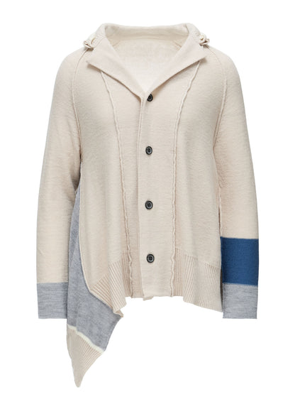 REVERSE JERSEY SIDE DRAPE JACKET