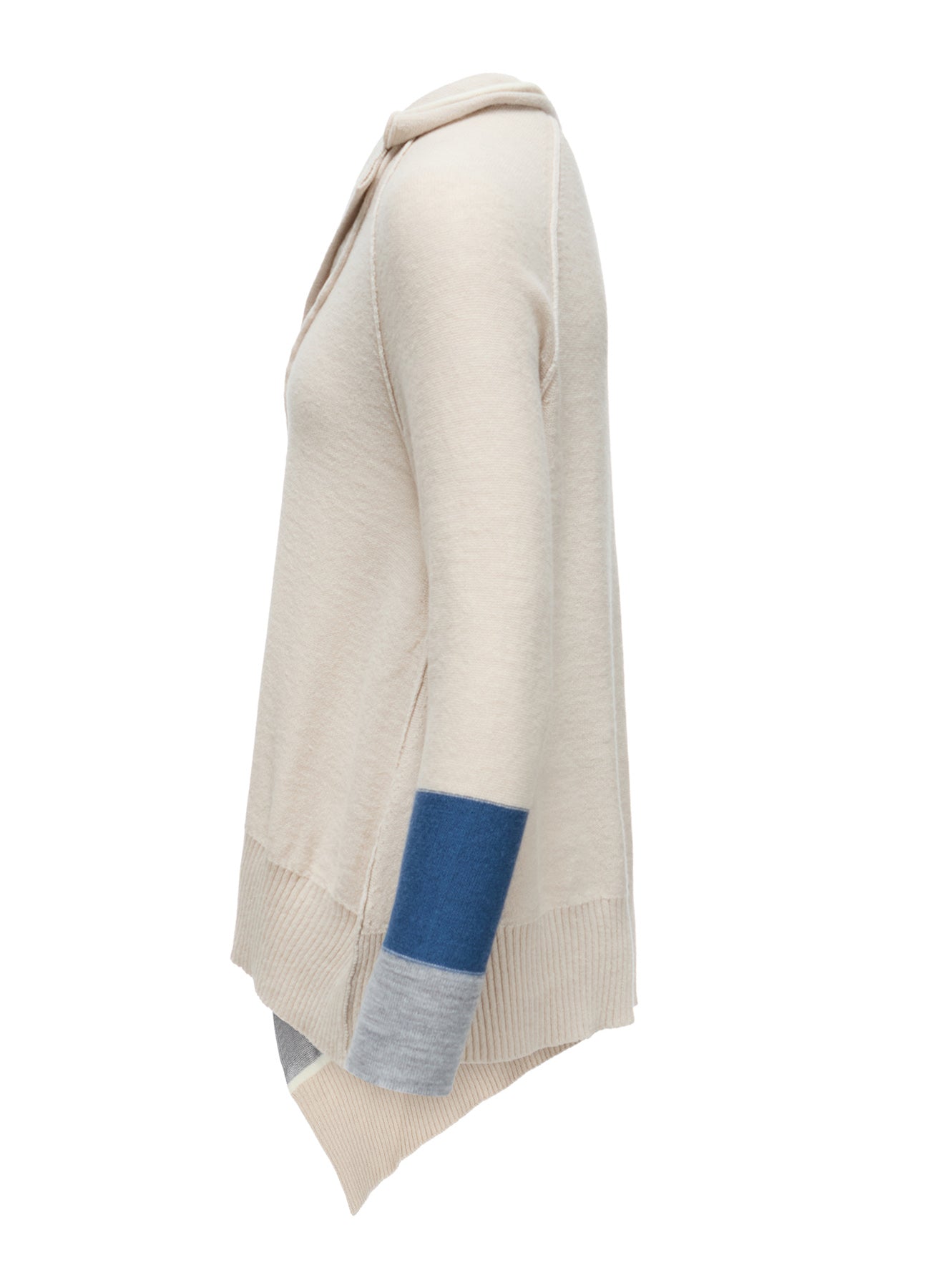 REVERSE JERSEY SIDE DRAPE JACKET