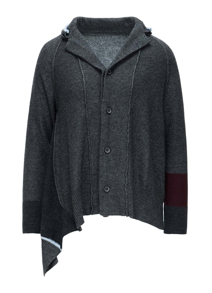 REVERSE JERSEY SIDE DRAPE JACKET