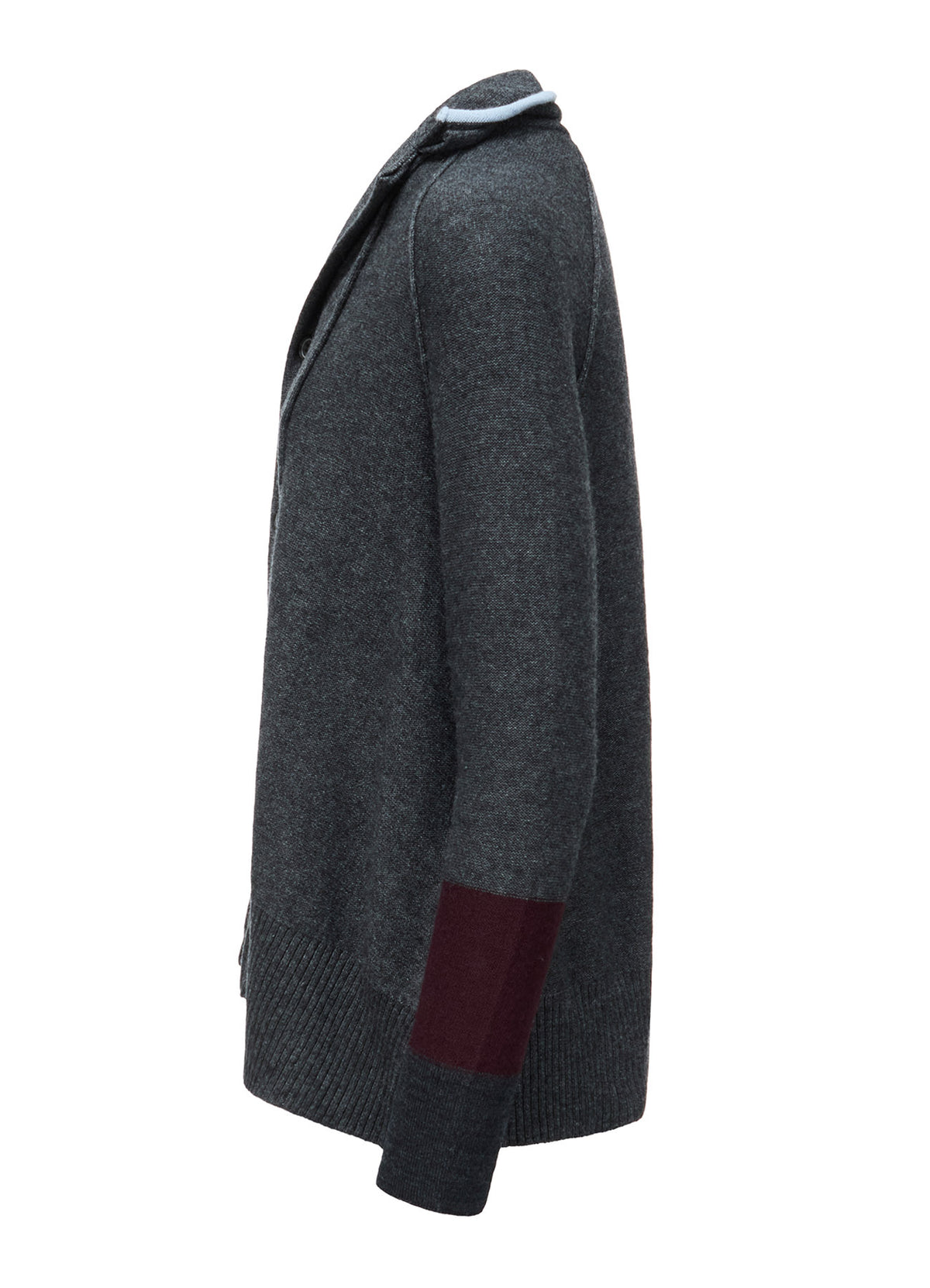 REVERSE JERSEY SIDE DRAPE JACKET