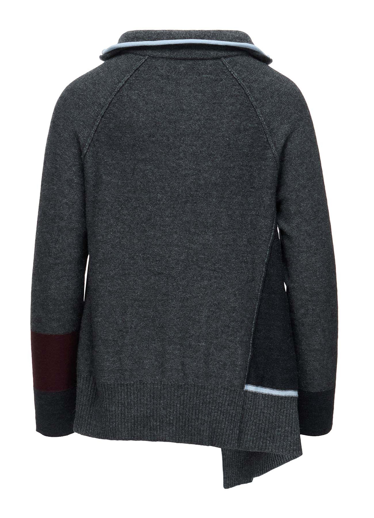 REVERSE JERSEY SIDE DRAPE JACKET