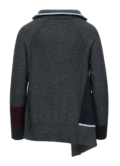 REVERSE JERSEY SIDE DRAPE JACKET