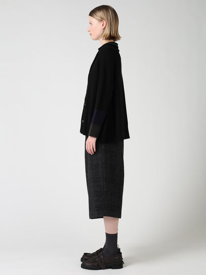 REVERSE JERSEY SIDE DRAPE JACKET