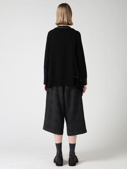REVERSE JERSEY SIDE DRAPE JACKET