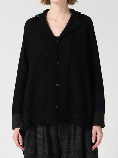 REVERSE JERSEY SIDE DRAPE JACKET