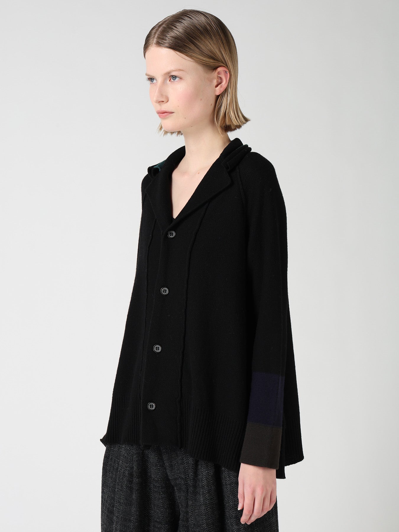 REVERSE JERSEY SIDE DRAPE JACKET – THE SHOP YOHJI YAMAMOTO