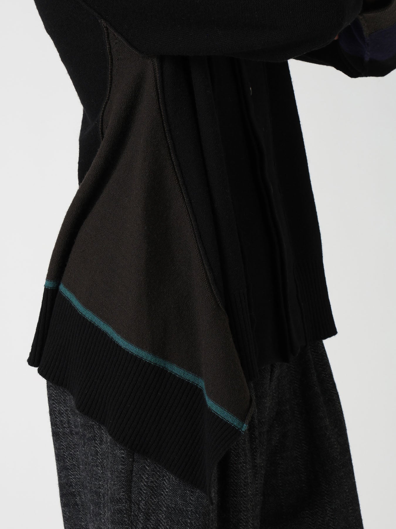 REVERSE JERSEY SIDE DRAPE JACKET