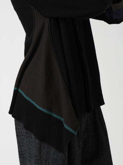 REVERSE JERSEY SIDE DRAPE JACKET
