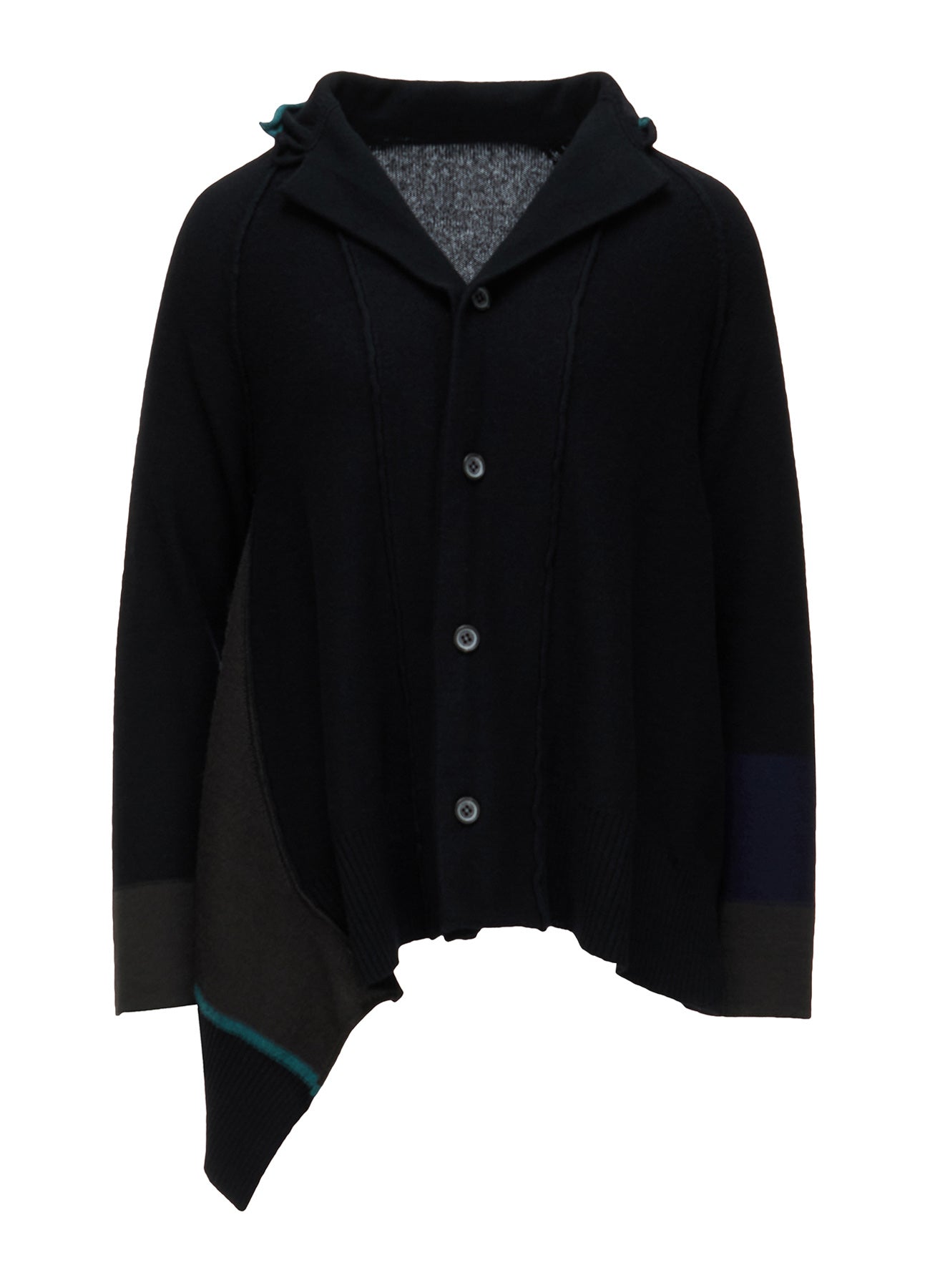 REVERSE JERSEY SIDE DRAPE JACKET