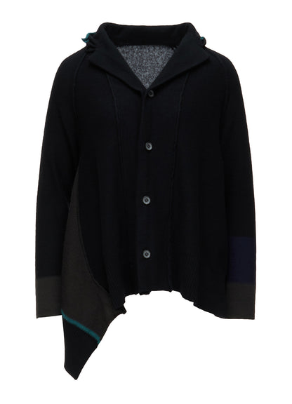 REVERSE JERSEY SIDE DRAPE JACKET