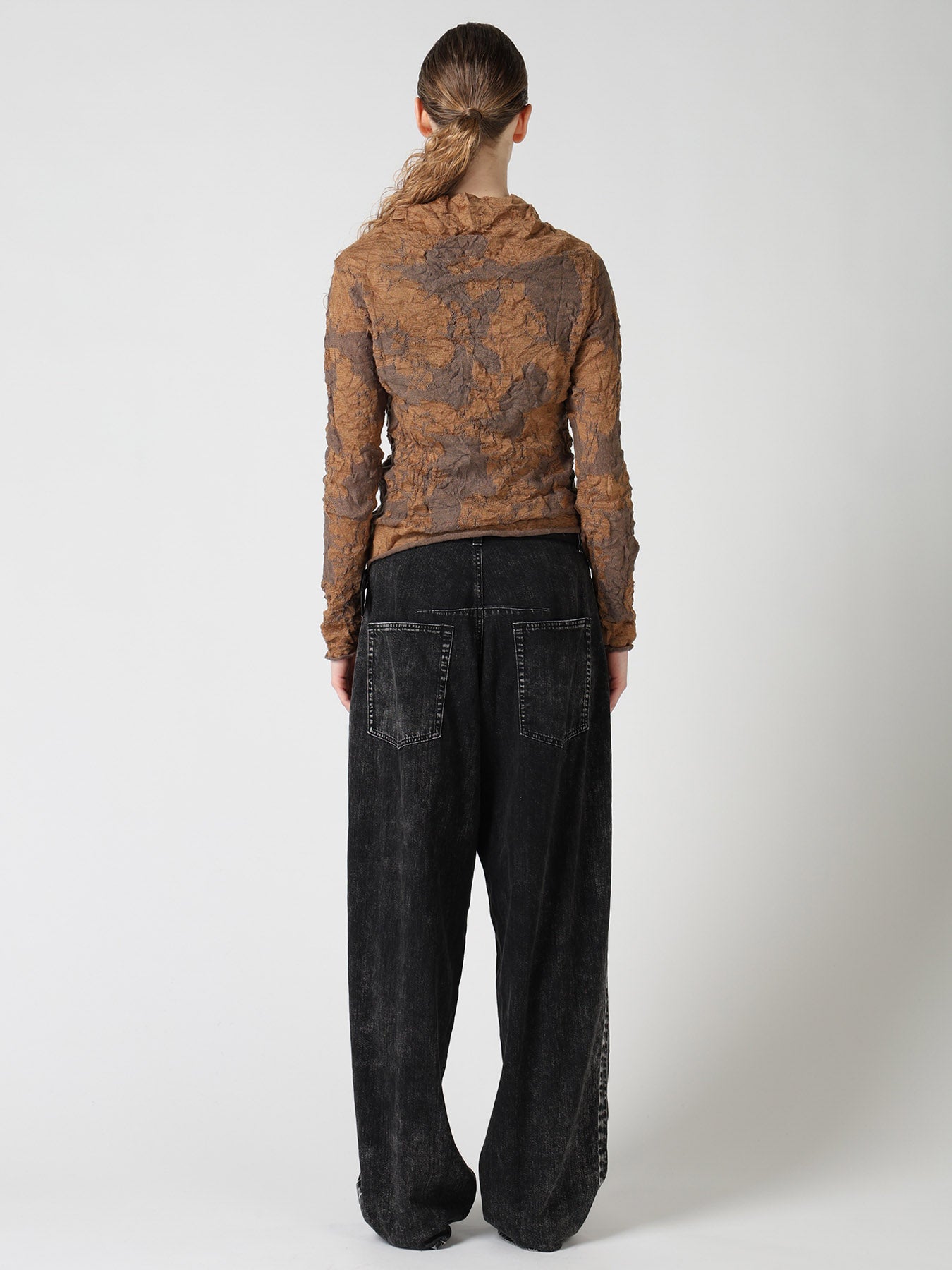 CRACKED PATTERN LINKS OFF NECK PULLOVER – THE SHOP YOHJI YAMAMOTO