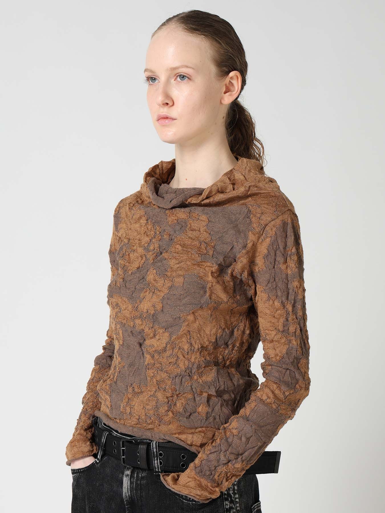 CRACKED PATTERN LINKS OFF NECK PULLOVER – THE SHOP YOHJI YAMAMOTO