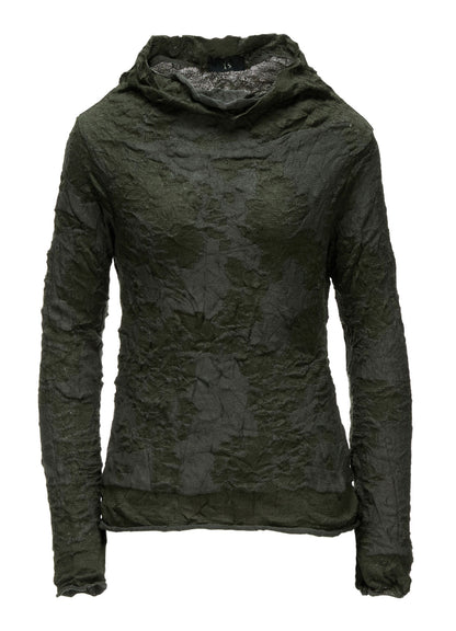 CRACKED PATTERN LINKS OFF NECK PULLOVER