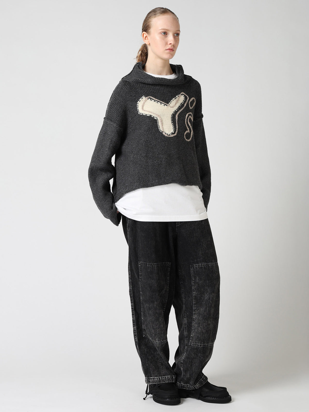 Y's LOGO KNIT PULLOVER