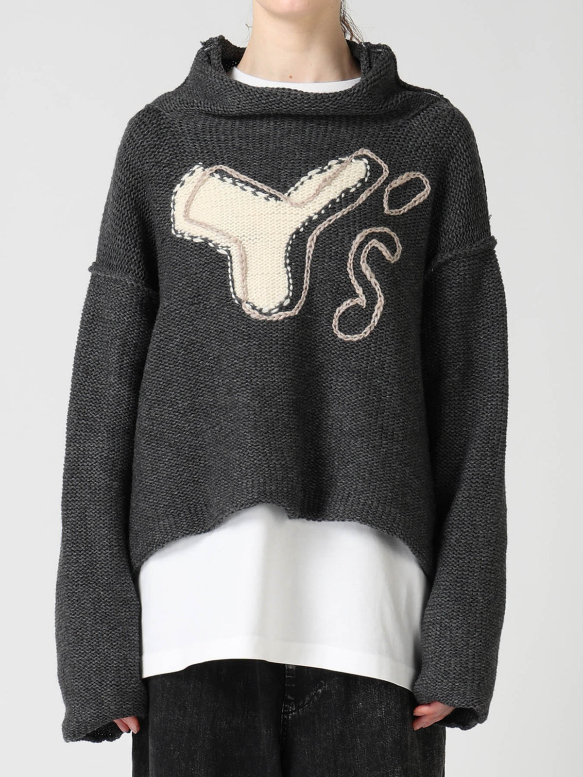 Y's LOGO KNIT PULLOVER