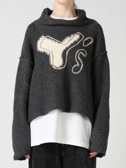 Y's LOGO KNIT PULLOVER