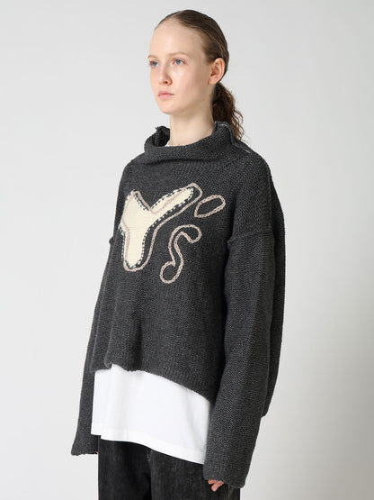 Y's LOGO KNIT PULLOVER