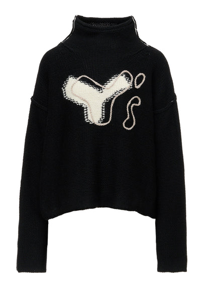 Y's LOGO KNIT PULLOVER