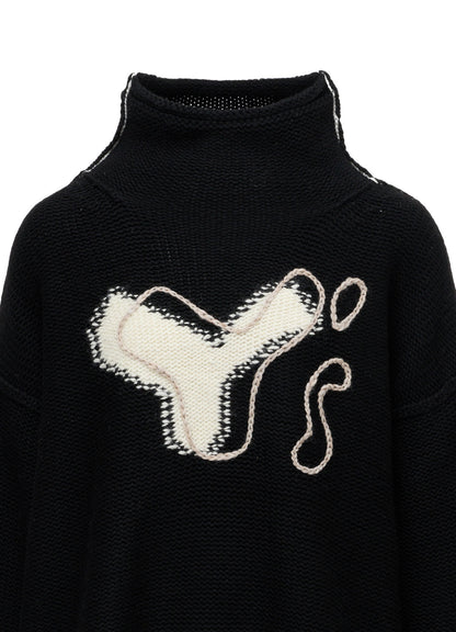 Y's LOGO KNIT PULLOVER