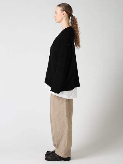 Y's LOGO KNIT CARDIGAN