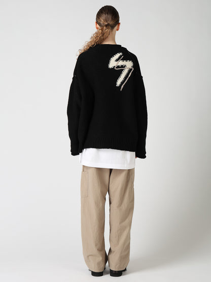 Y's LOGO KNIT CARDIGAN