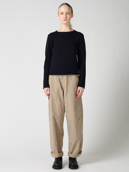 WOOL JERSEY LACE PULLOVER