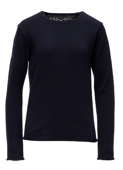 WOOL JERSEY LACE PULLOVER