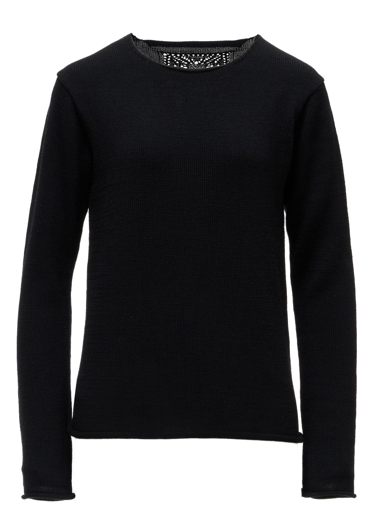 WOOL JERSEY LACE PULLOVER